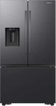 Samsung 36" 30.5 Cu. Ft. French 3 Door Refrigerator with External Ice and Water Dispenser Black Stainless Steel