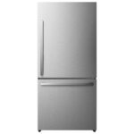 Hisense 32" 17.2 Cu. Ft. Counter-Depth Bottom Freezer Refrigerator Stainless Steel