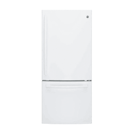 GE 30-inch 20.9 cu. ft. Bottom Freezer Refrigerator in White - Energy Star - New - Open Box