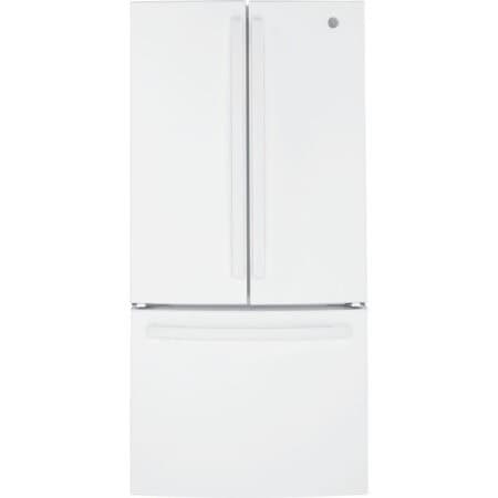 GE 33" 18.6 Cu. Ft. Counter-Depth French Door Refrigerator with LED Lighting White