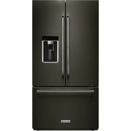 KitchenAid 36" 23.8 Cu. Ft. Counter-Depth French Door Refrigerator (KRFC704FBS) - Black
