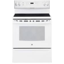 GE 30" 5.0 Cu. Ft. Self-Clean Convection Freestanding Electric Range - White
