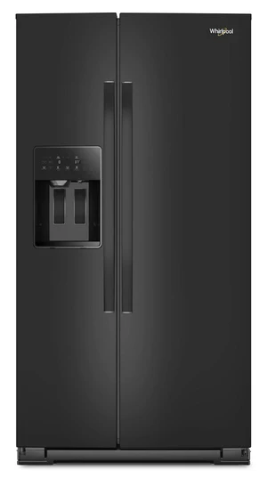 Whirlpool 33" 21.4 Cu. Ft. Side-By-Side Refrigerator w/ Ice & Water Dispenser - Black - Scratch & Dent