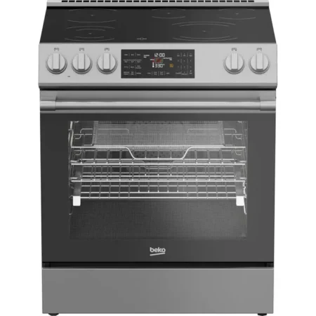 Beko 30" Glass Top Slide-In Electric Range Stainless Steel