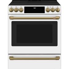GE Cafe 30" Slide-In Induction Range Matte White